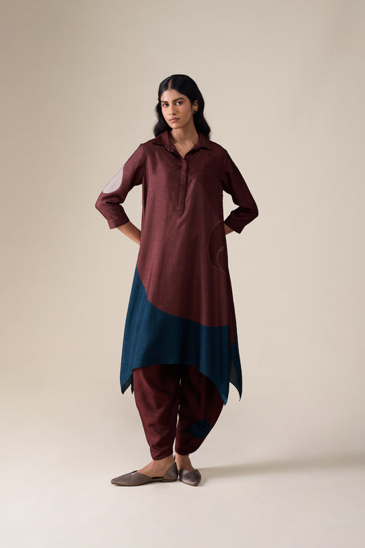 Silk Ohad Tunic Set – Red