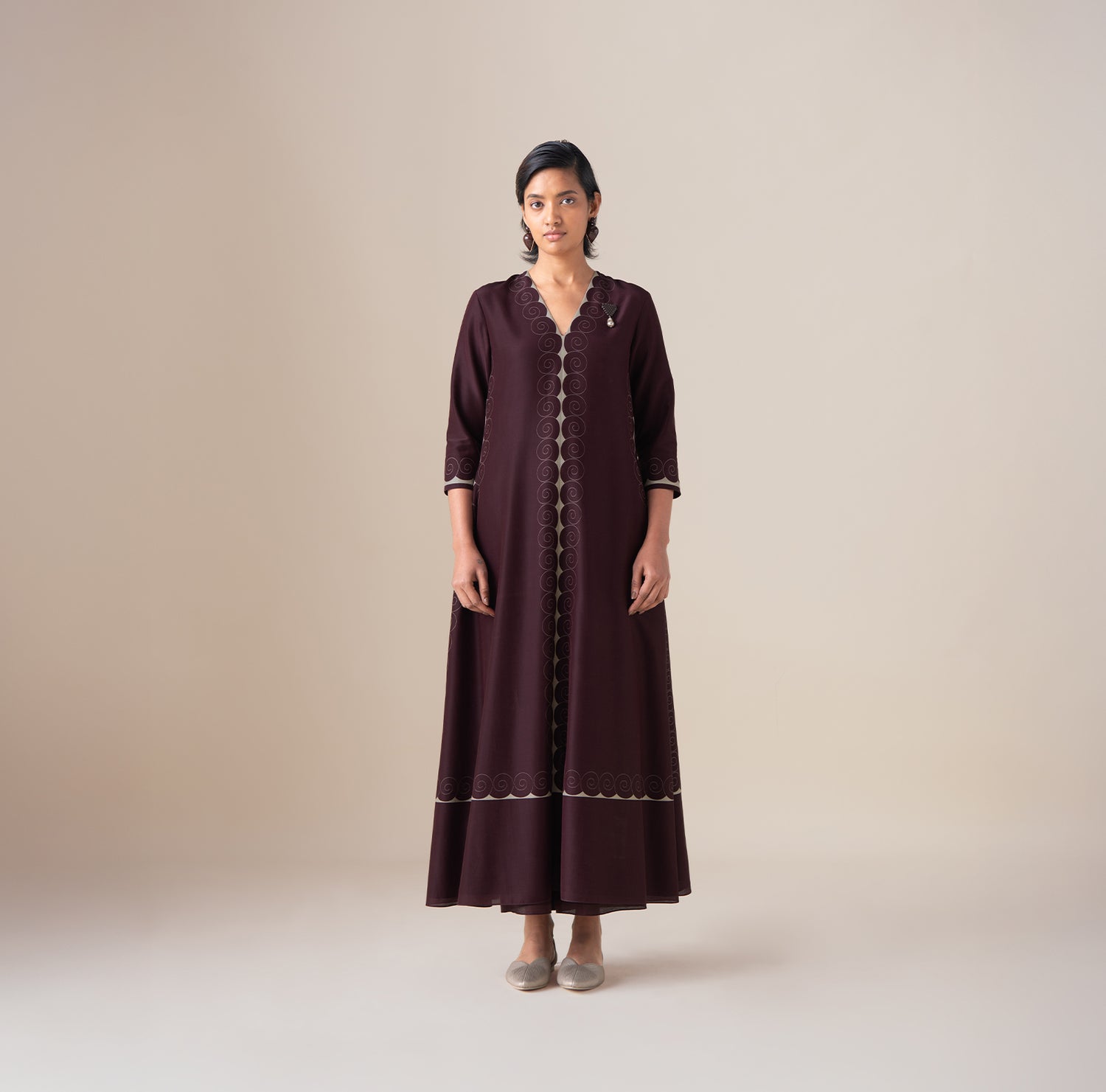  Chanderi Meher Kurta Set – Red