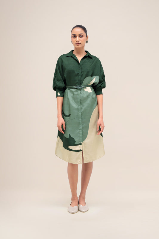 Silk Lina Dress – Green