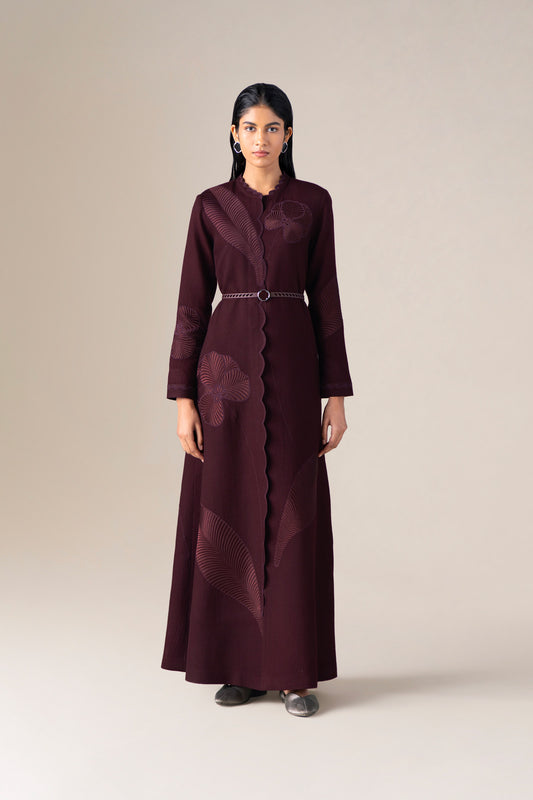 Wool Nahid Jacket Set – Red