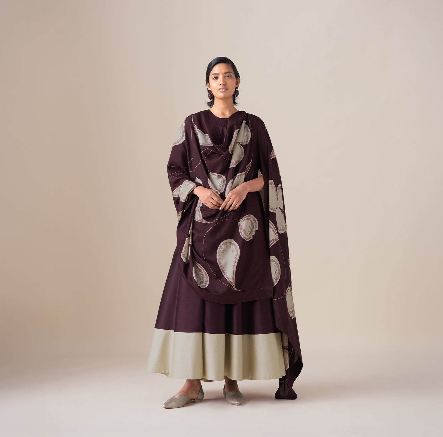  Chanderi Omira Kurta Set – Red