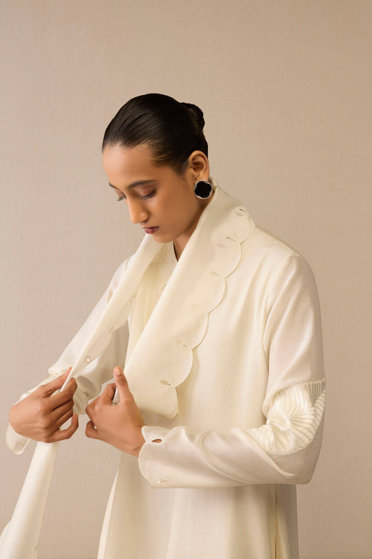 Silk Sultana Scarf – Ivory