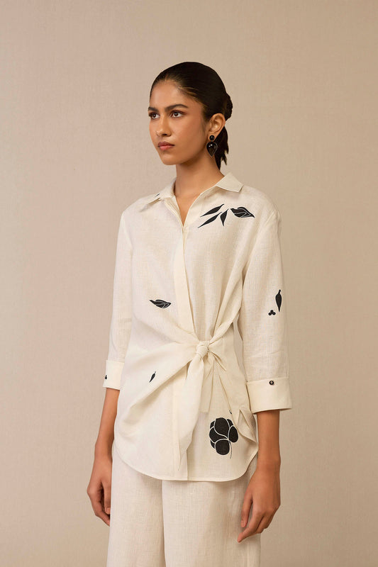 Linen Dilara Shirt – Ivory
