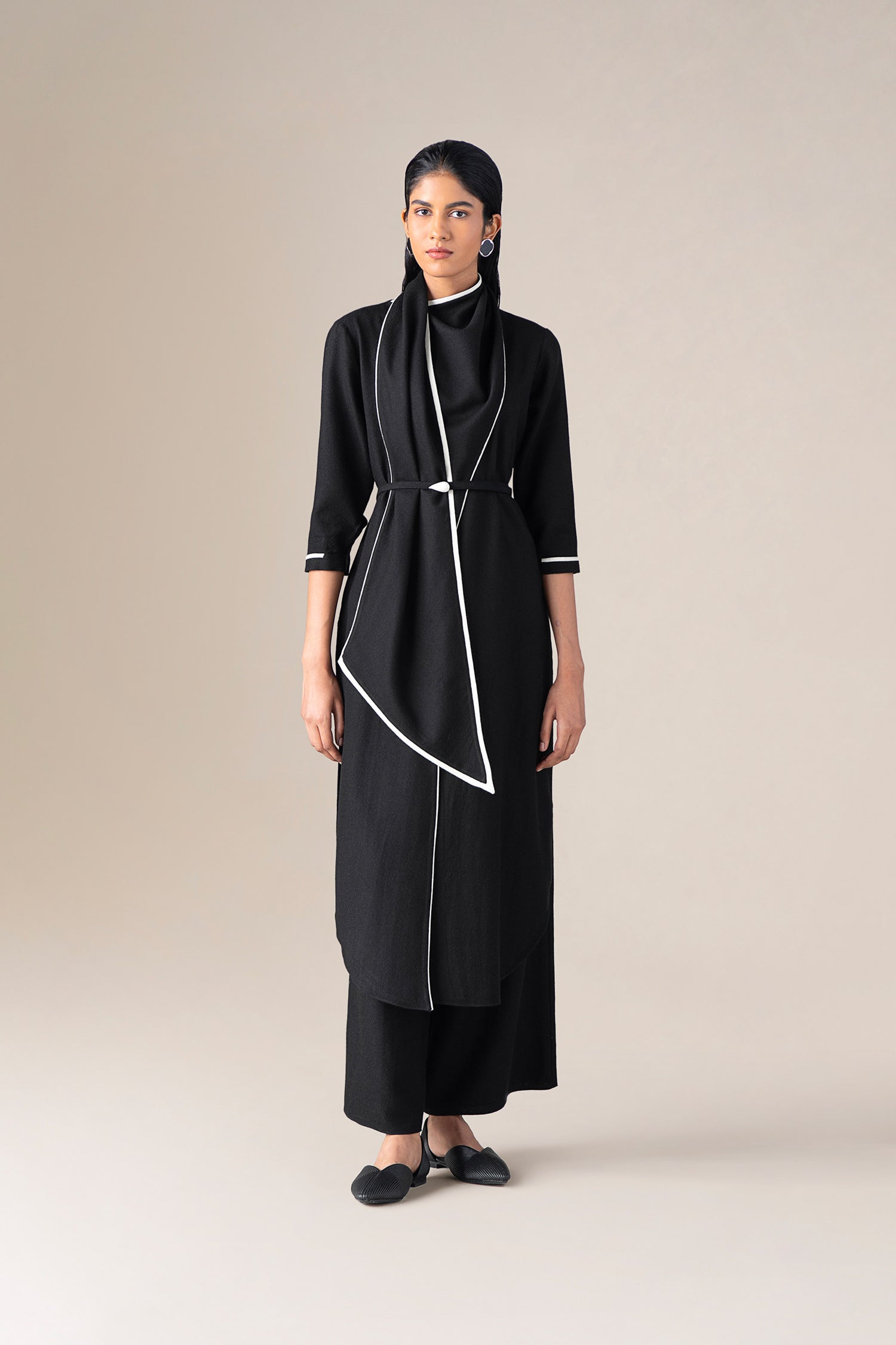  Wool Rezan Tunic Set – Black