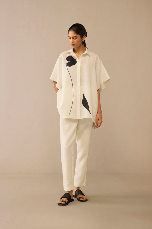 Linen Dilshan Shirt Set – Ivory