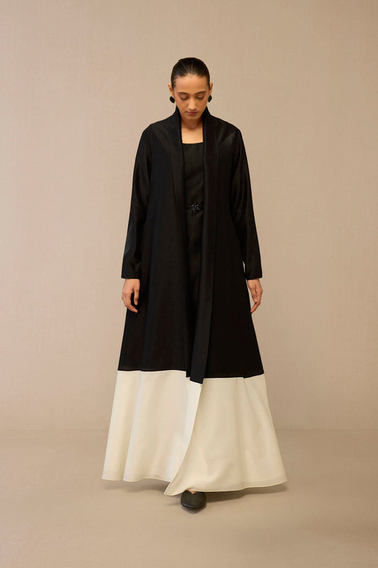 Chanderi Dil-e-zaar Jacket Set – Black