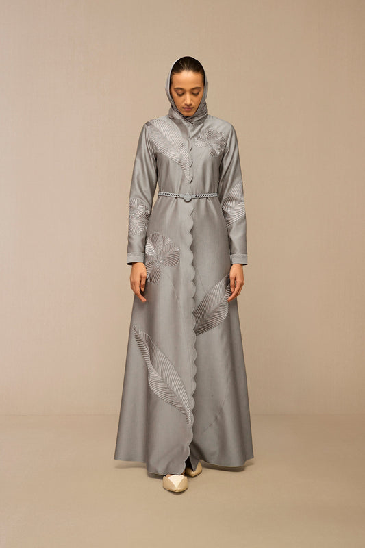 Chanderi Gul Jacket – Grey