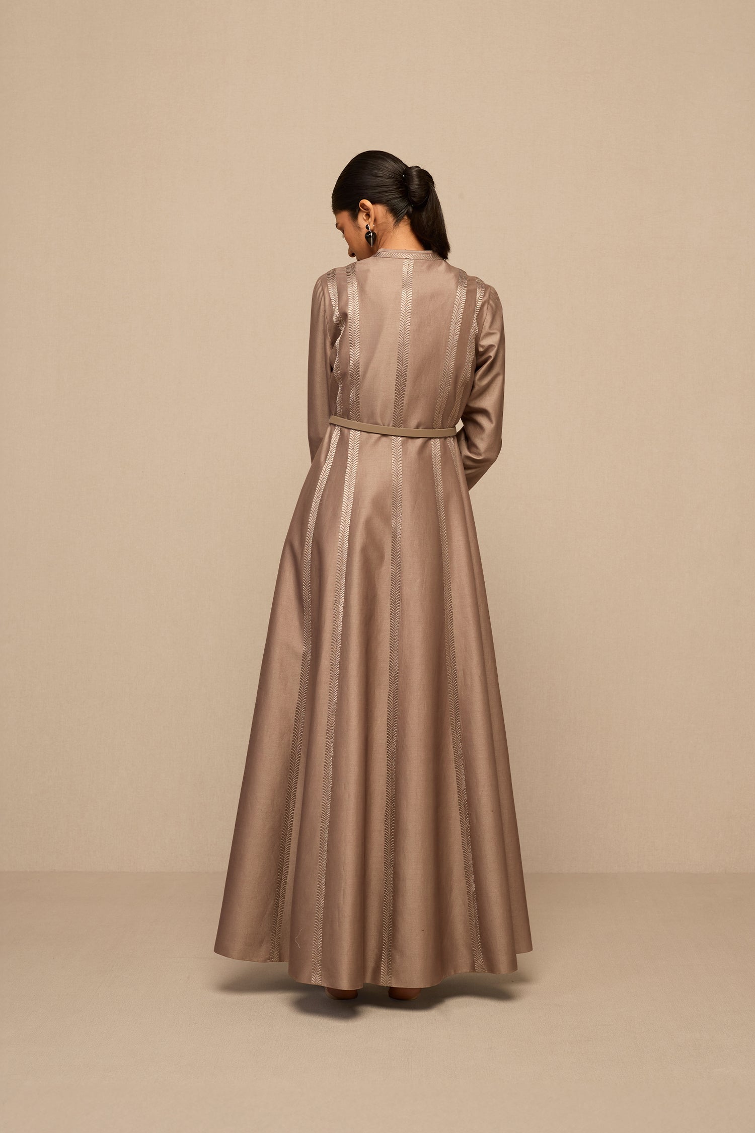  Chanderi Rubab Jacket Set – Grey