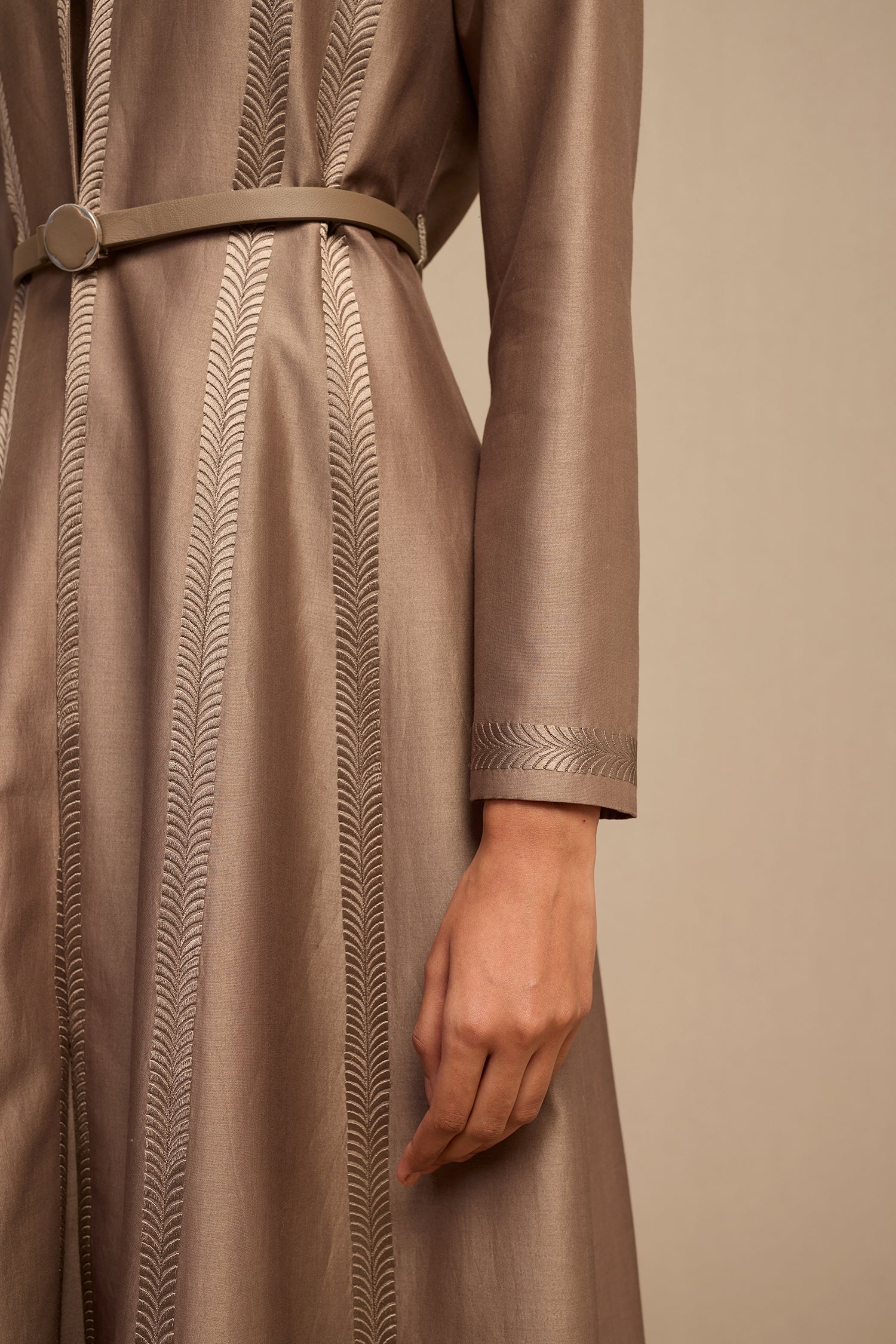  Chanderi Rubab Jacket Set – Grey