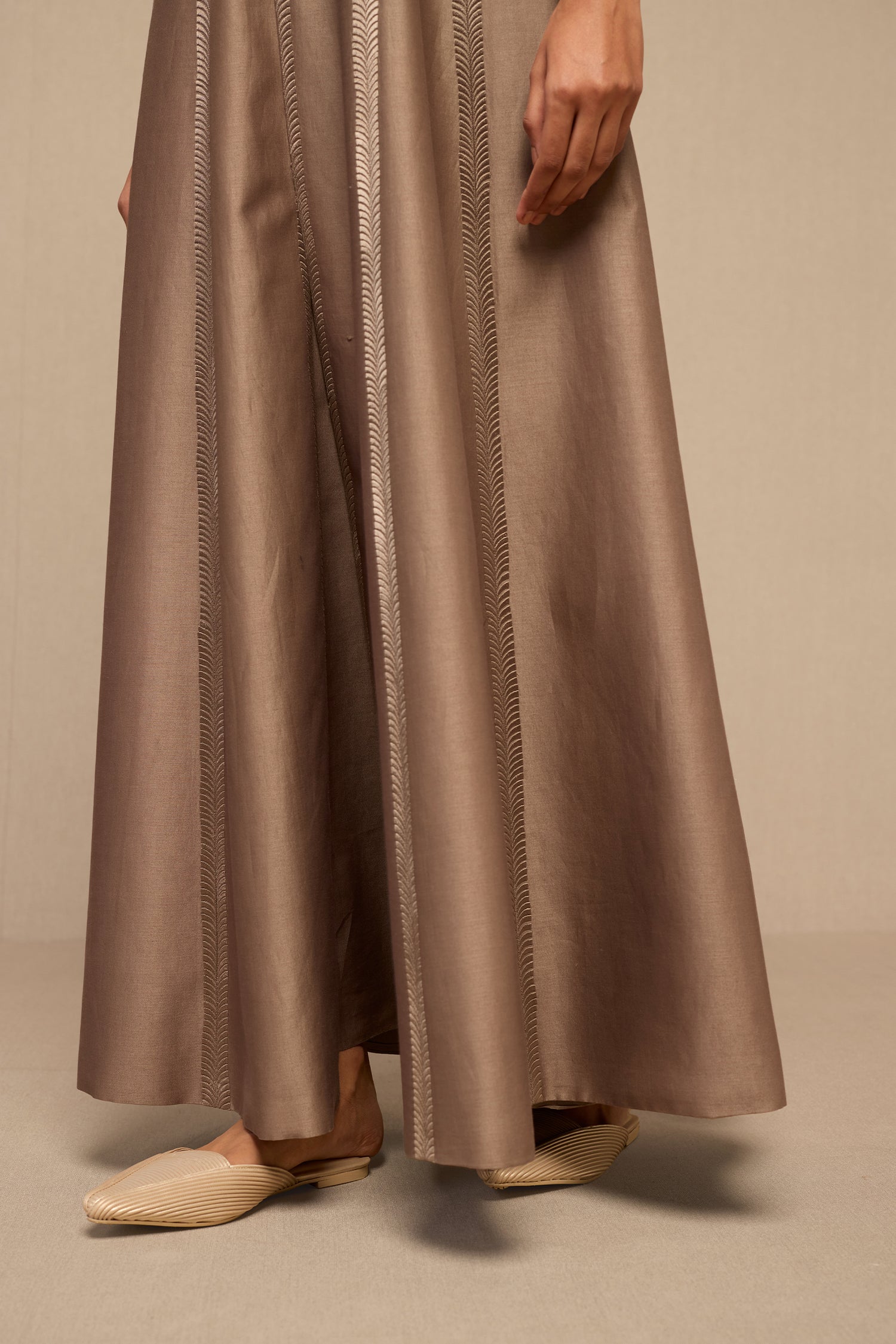  Chanderi Rubab Jacket Set – Grey