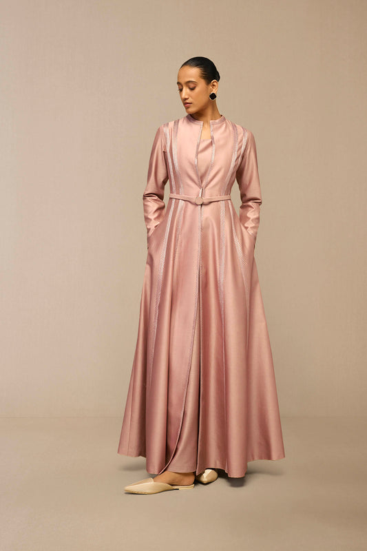 Chanderi Rubab Jacket Set – Pink