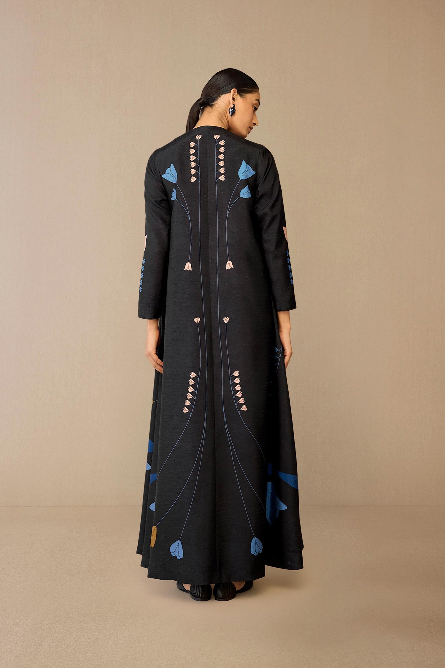  Silk Fiza Jacket Set – Black