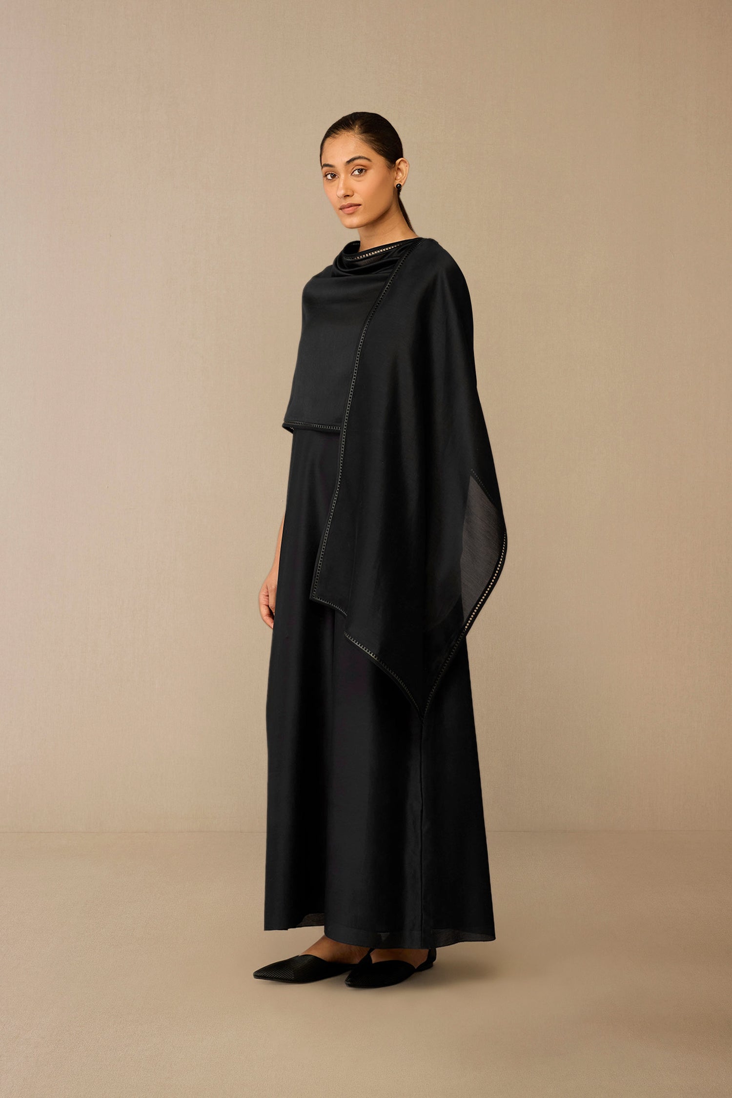  Silk Sarang Scarf – Black