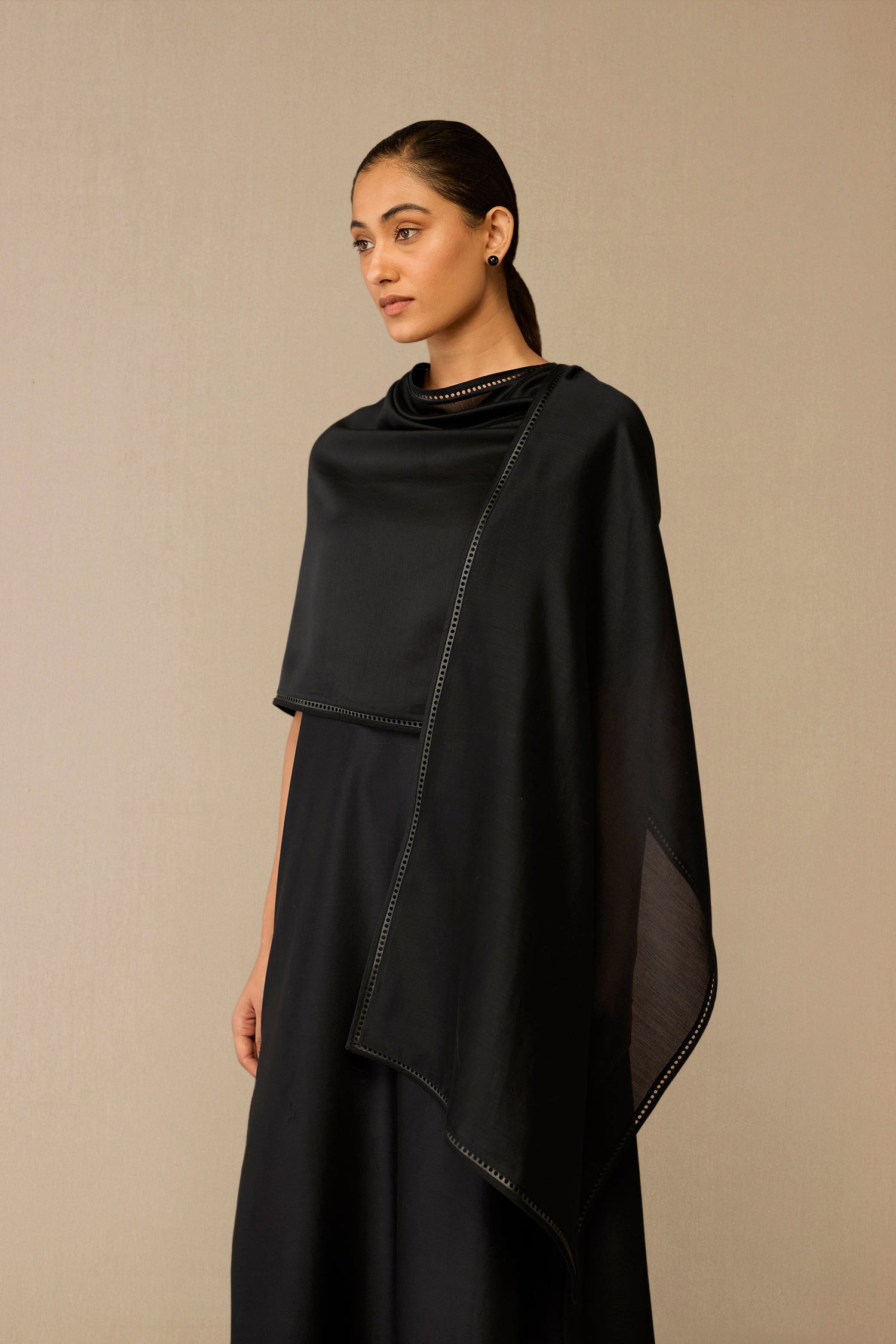  Silk Sarang Scarf – Black
