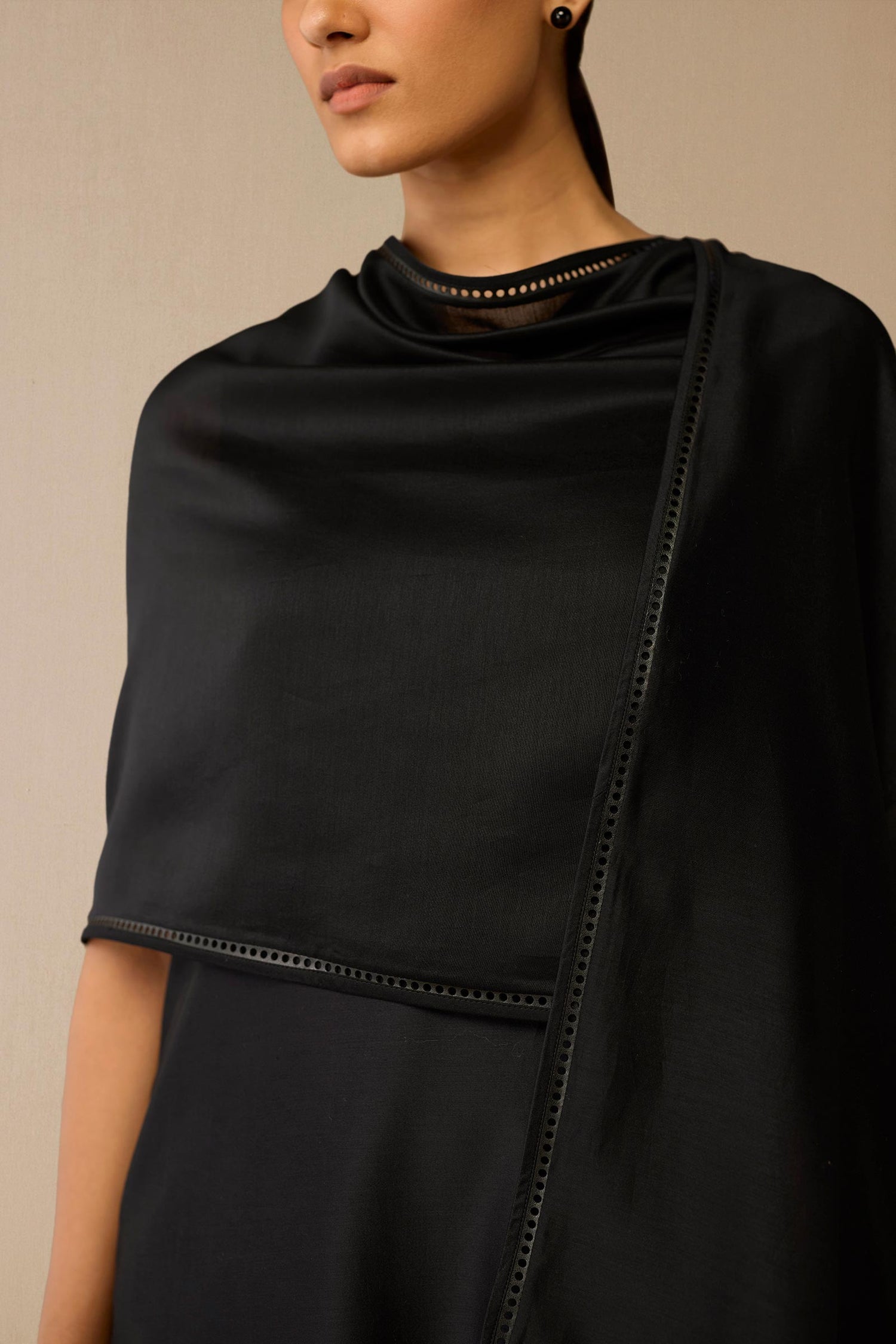  Silk Sarang Scarf – Black