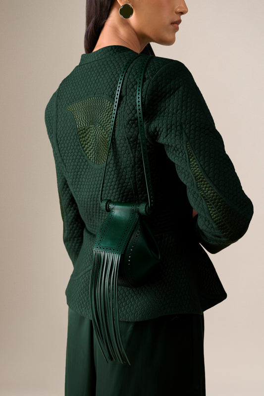  Faux Leather Zimri Bag – Green