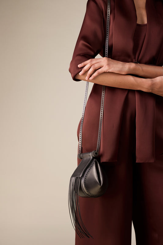  Faux Leather Zimri Bag – Metallics
