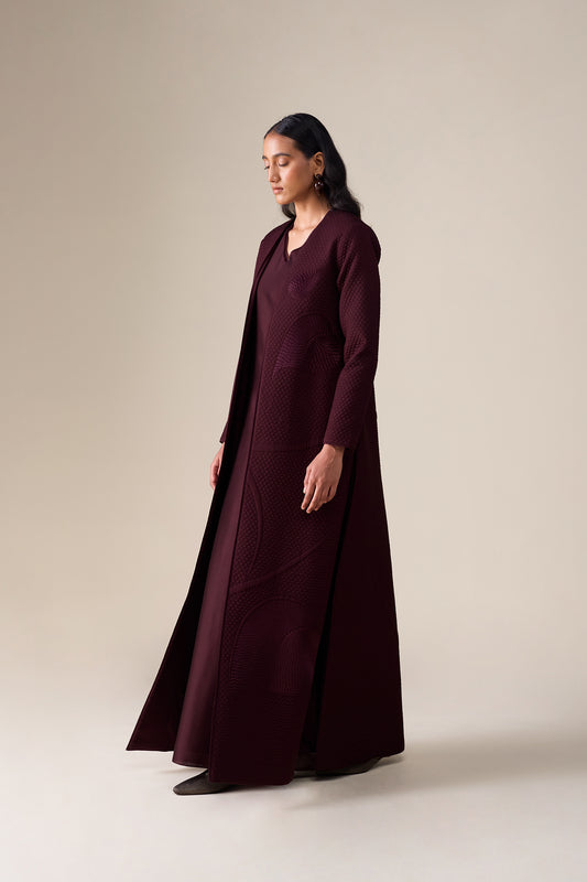 Silk Raziya Abaya Set – Red
