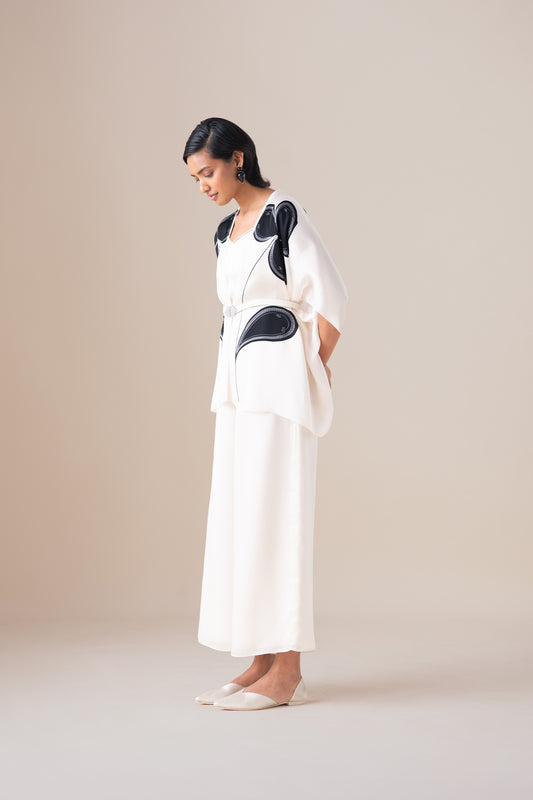 Organza Veya Cape Set – Ivory