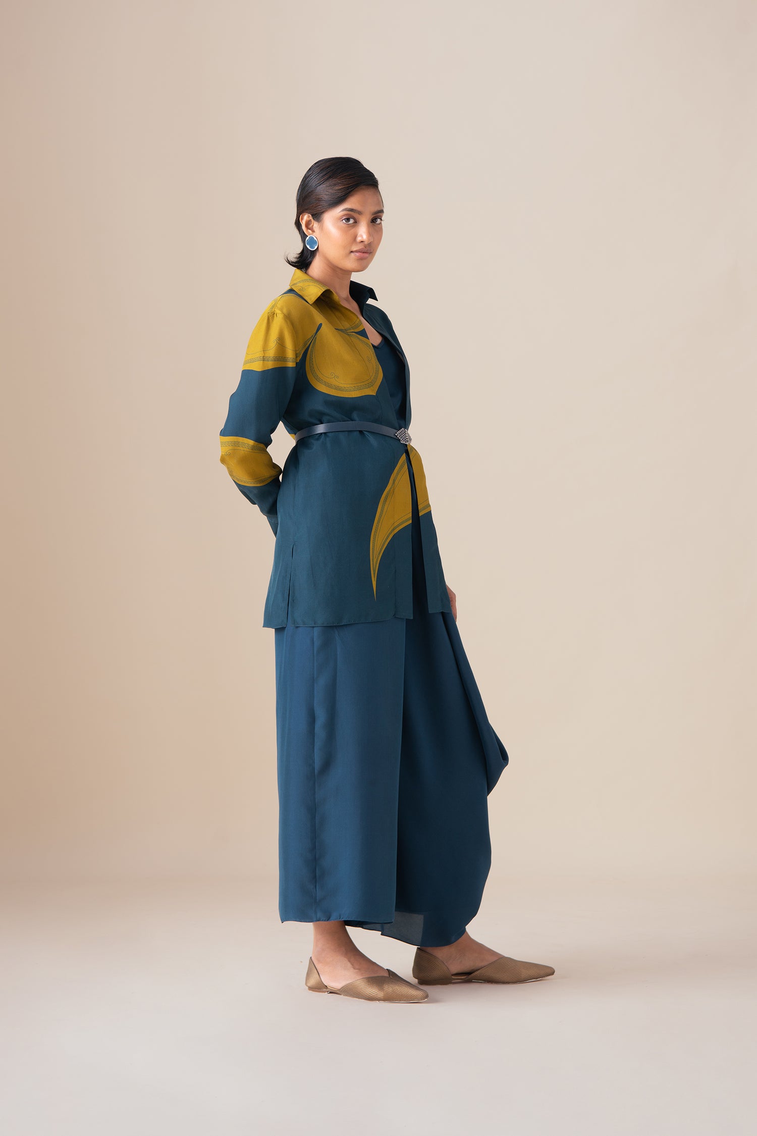  Habutai Arin Shirt – Blue