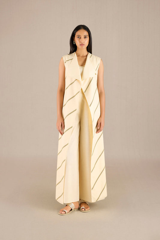 Khadi Arda Jacket Set – Ivory