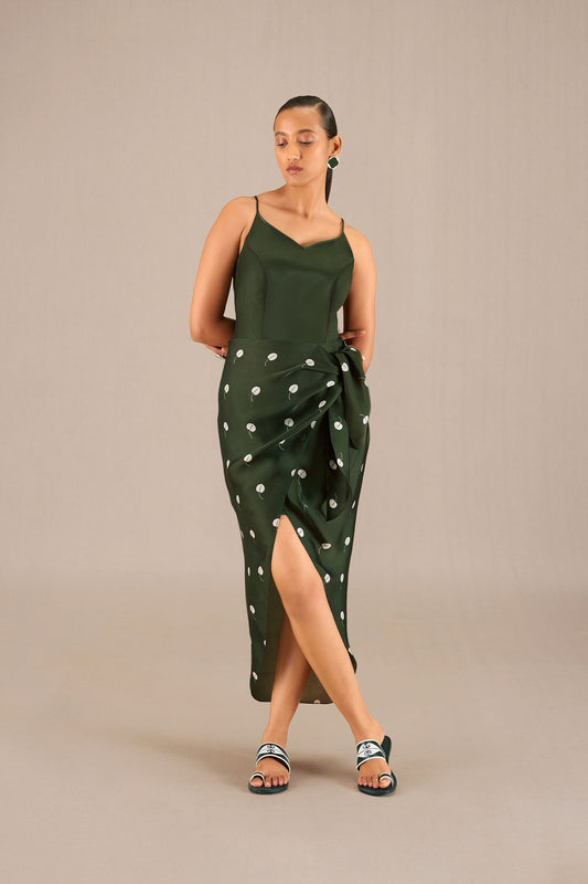 Organza Luna Leotard Set – Green