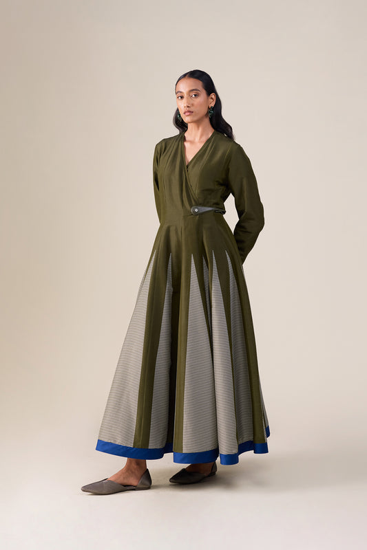 Chanderi Asma Dress – Green
