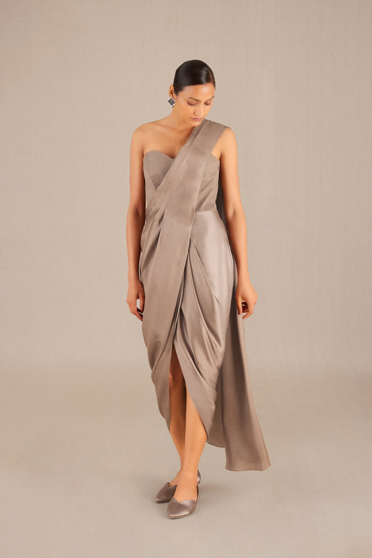 Other Lila Saree – Beige