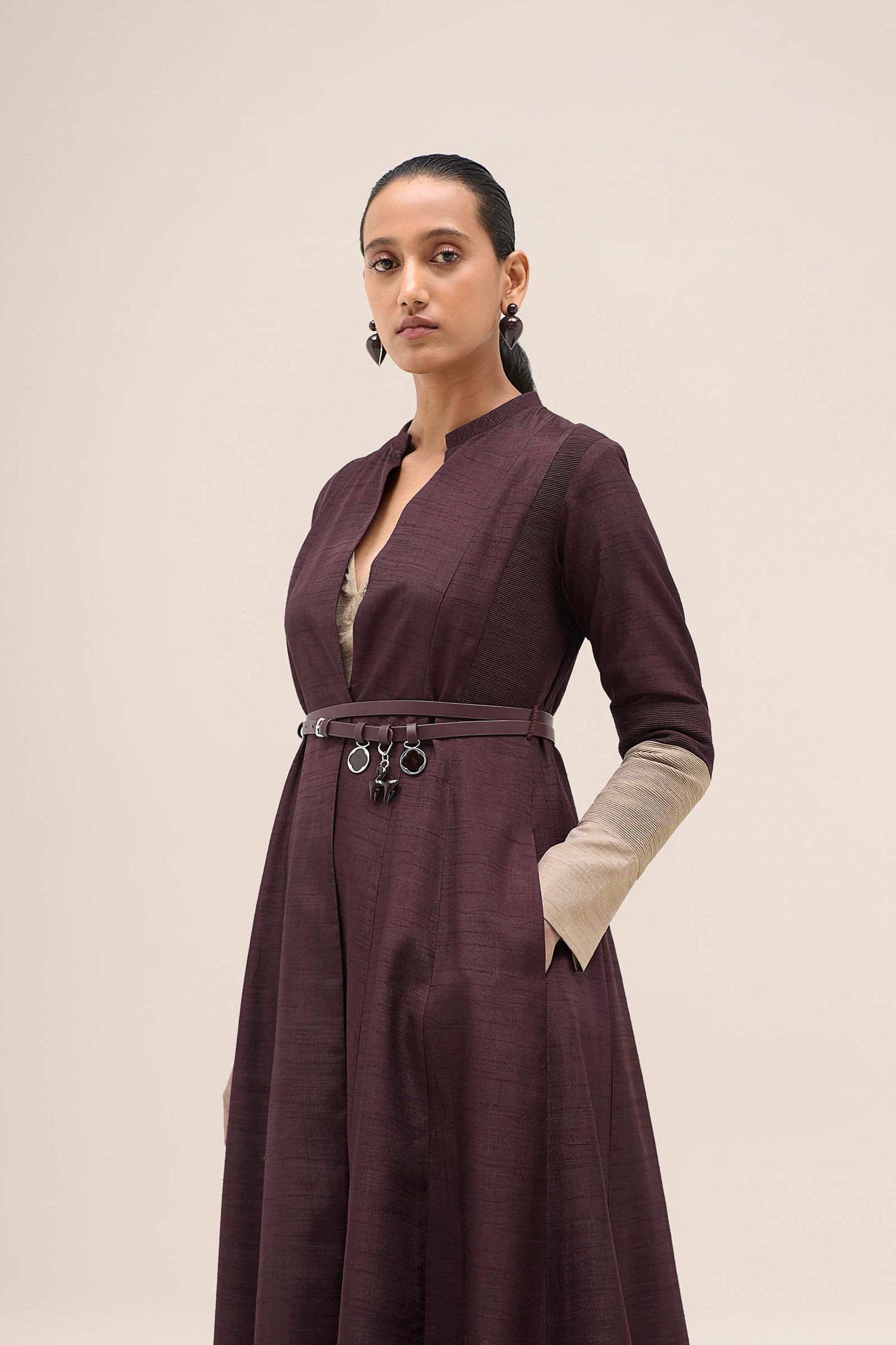  Silk Zahra Jacket Set – Red