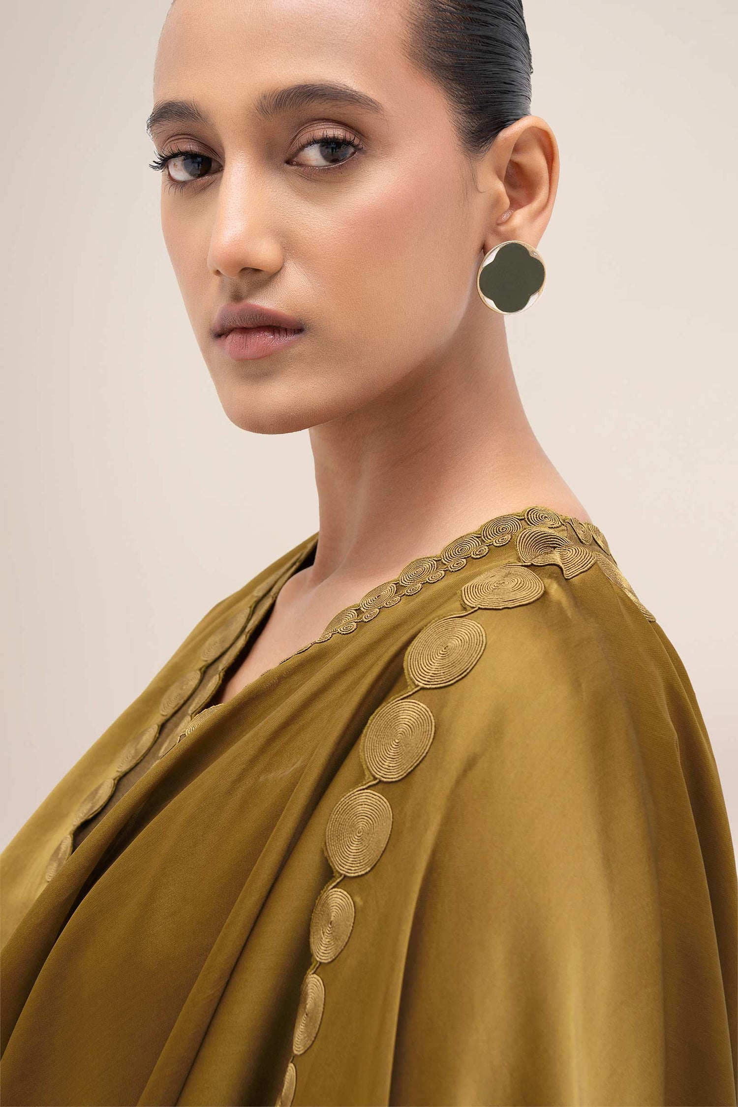  Chanderi Naghma Kurta Set – Green