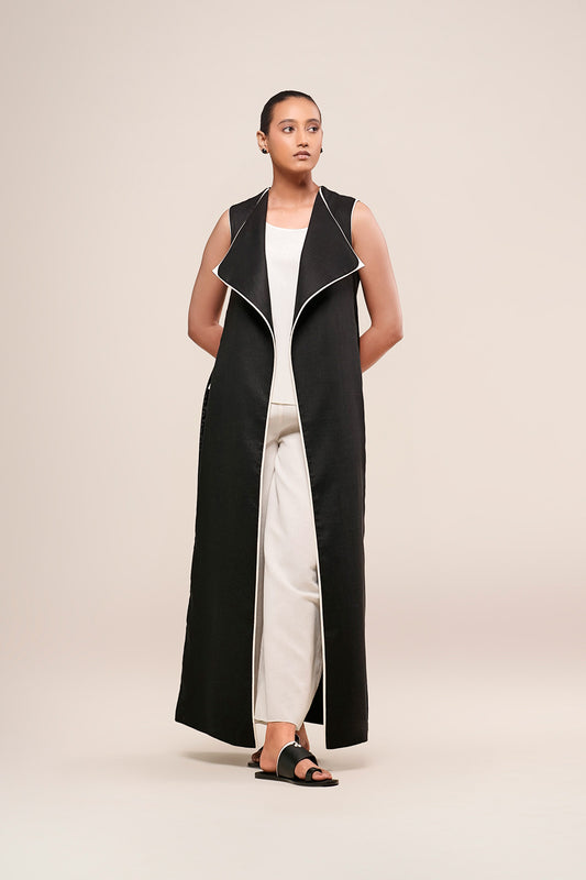 Linen Nuria Jacket – Black