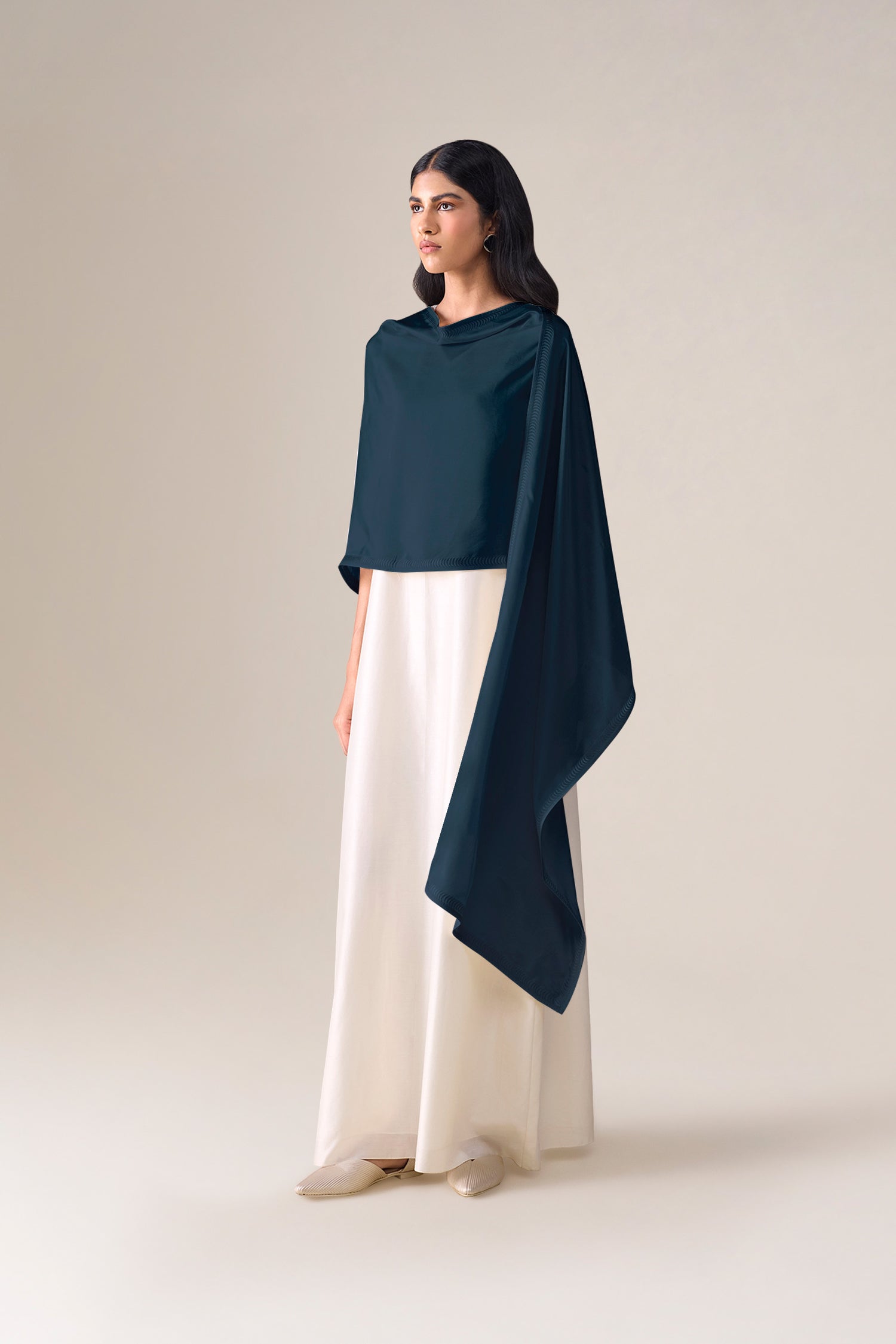  Organza Floris Scarf – Blue