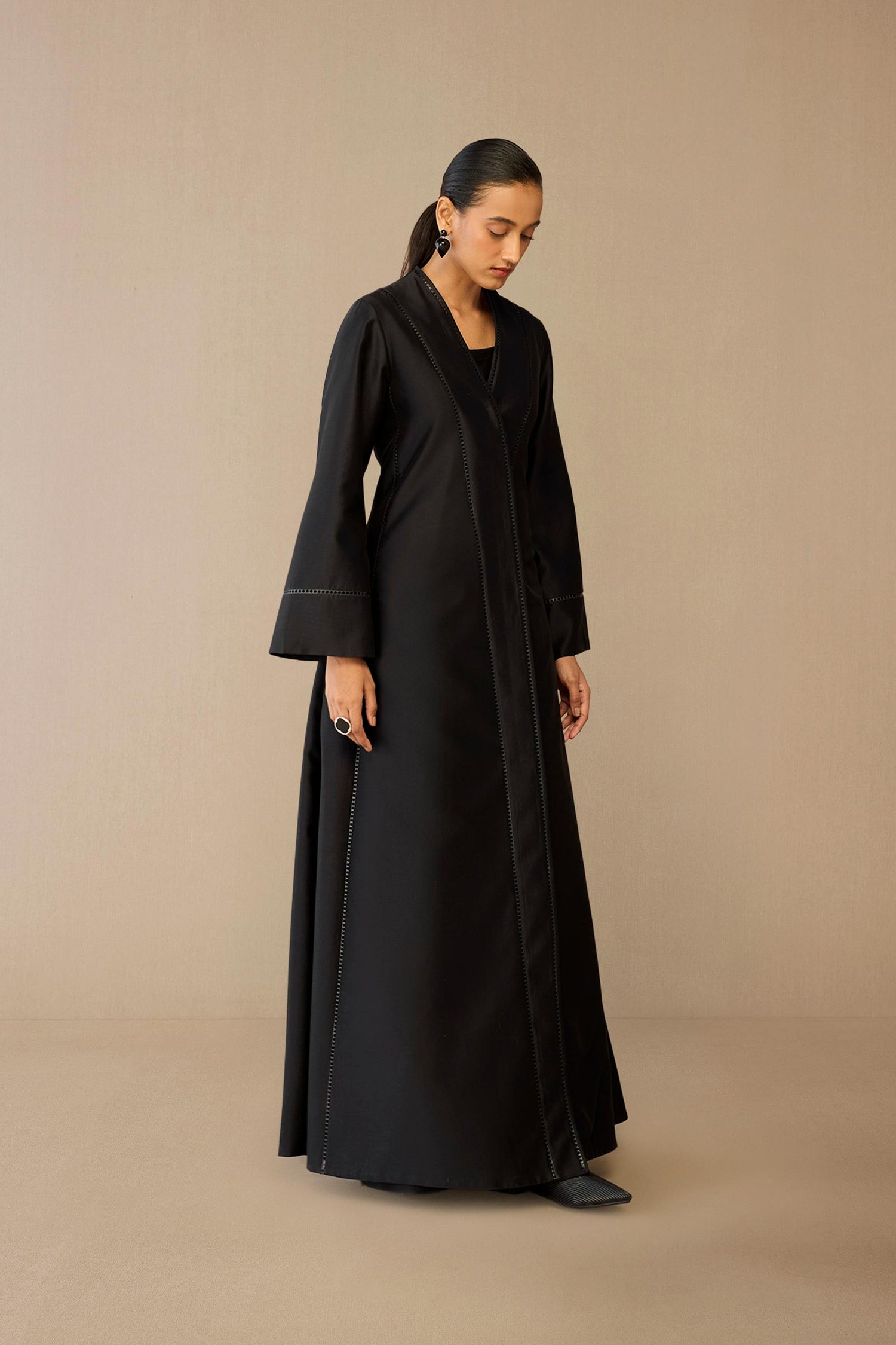 Chanderi Nazia Jacket Set – Black