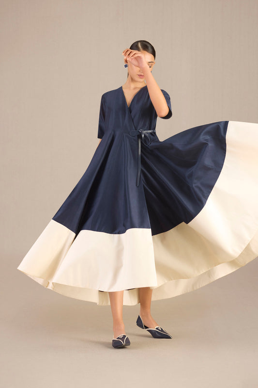 Silk Alizeh Dress – Blue