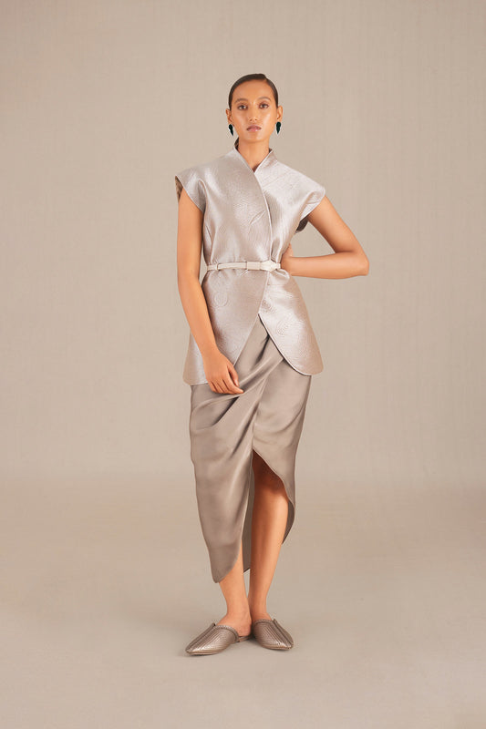 Silk Effat Jacket Set – Metallics