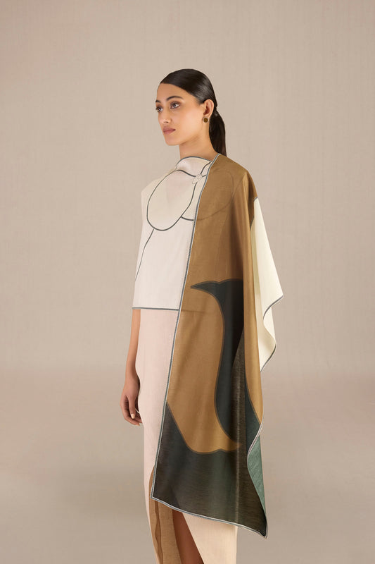 Chanderi Kyle Scarf – Green