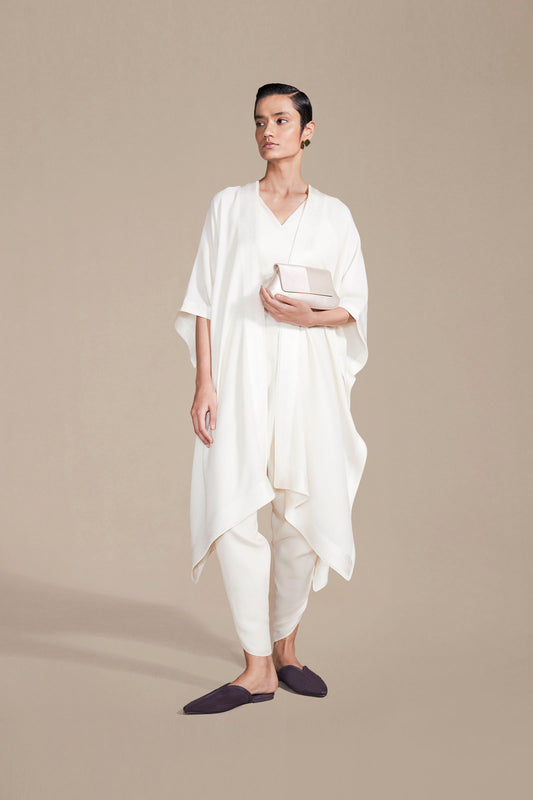 Wool Adarah Cape Set – Ivory