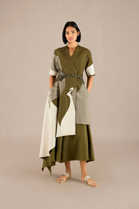 Linen Naila Jacket Set – Green