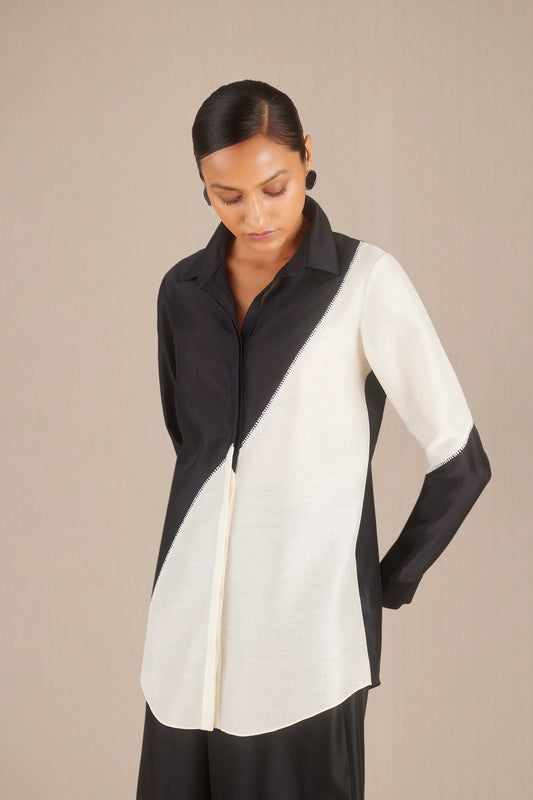 Chanderi Ania Shirt – Black