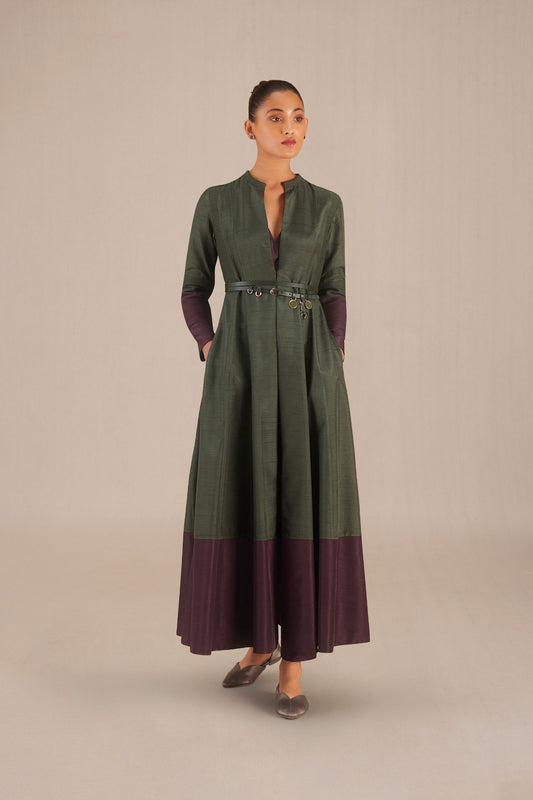 Silk Zahra Jacket Set – Green