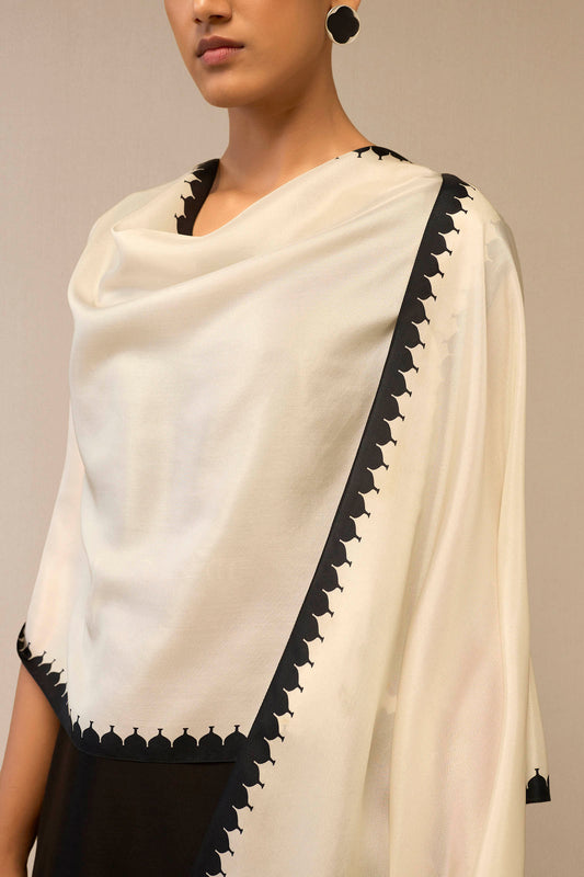 Silk Dilair Scarf – Ivory