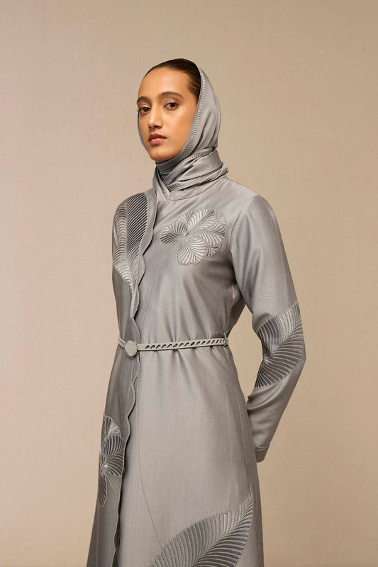 Chanderi Gul Jacket – Grey