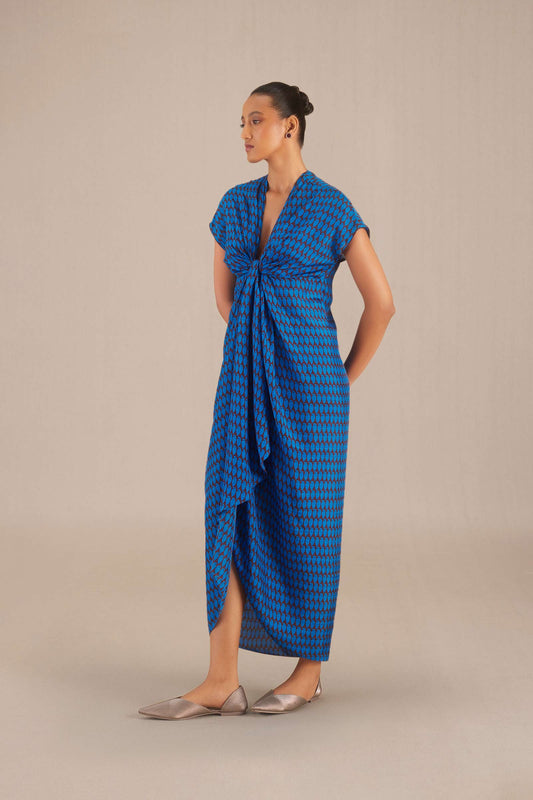 Silk Diah Dress – Blue