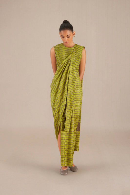 Silk Ainaz Saree – Green
