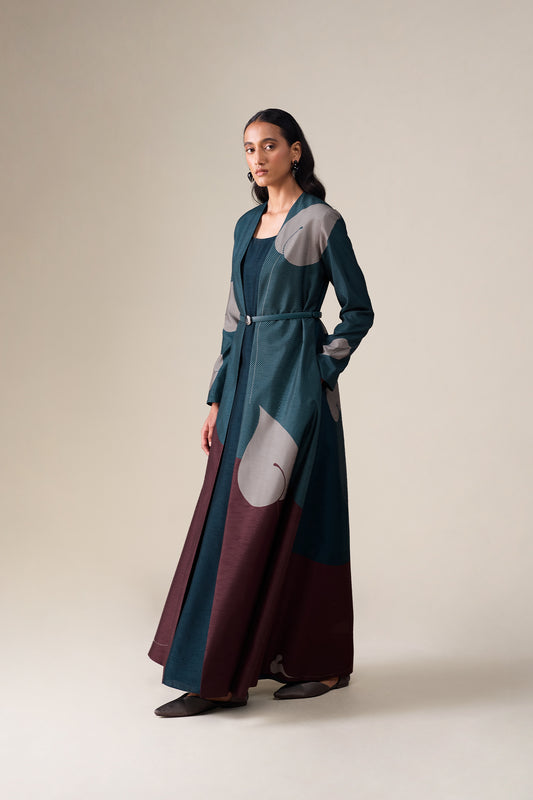 Silk Syna Abaya Set – Black