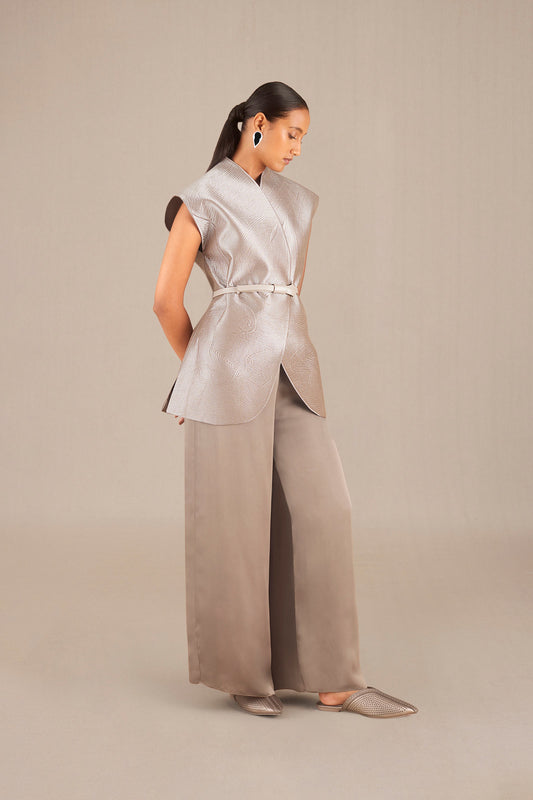 Silk Effat Jacket Set – Metallics