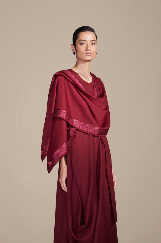 Wool Naomi Scarf – Red