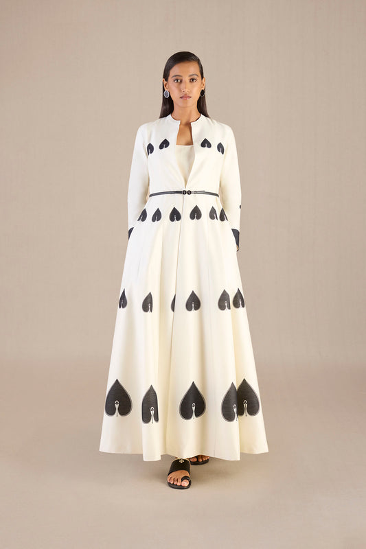 Chanderi Gulnar Jacket Set – Ivory
