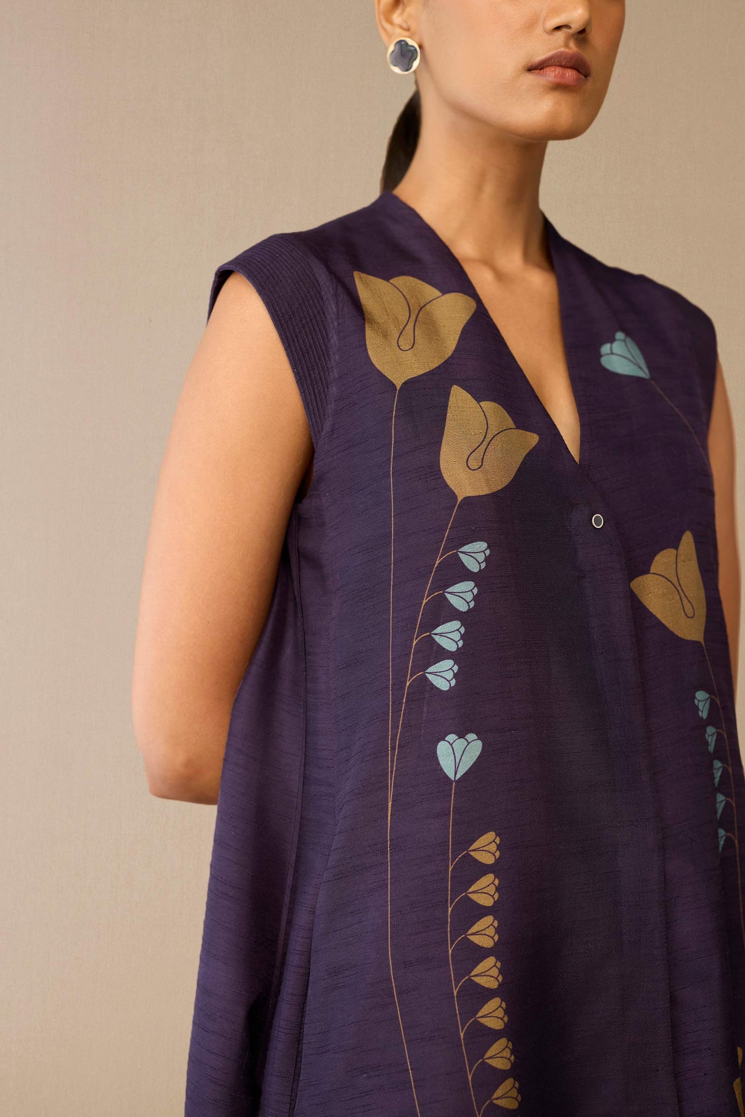  Silk Zia Jacket Set – Purple