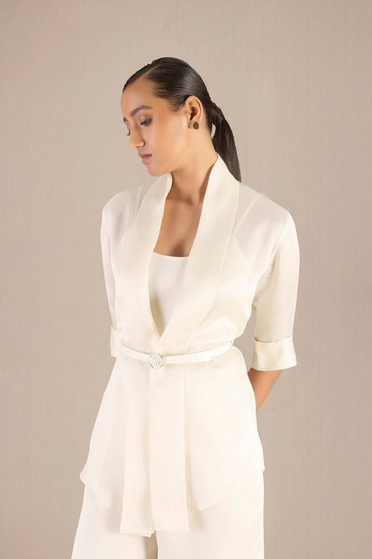Organza Mana Throw Set – Ivory